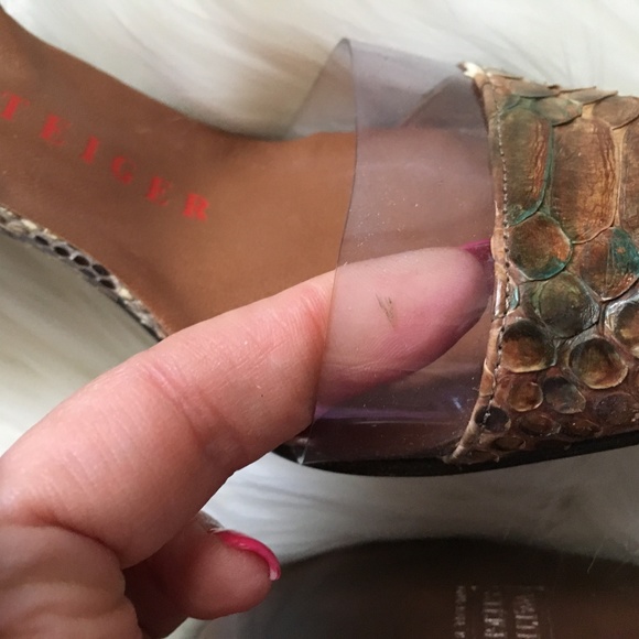 walter steiger croc slingback shoes - Picture 4 of 7